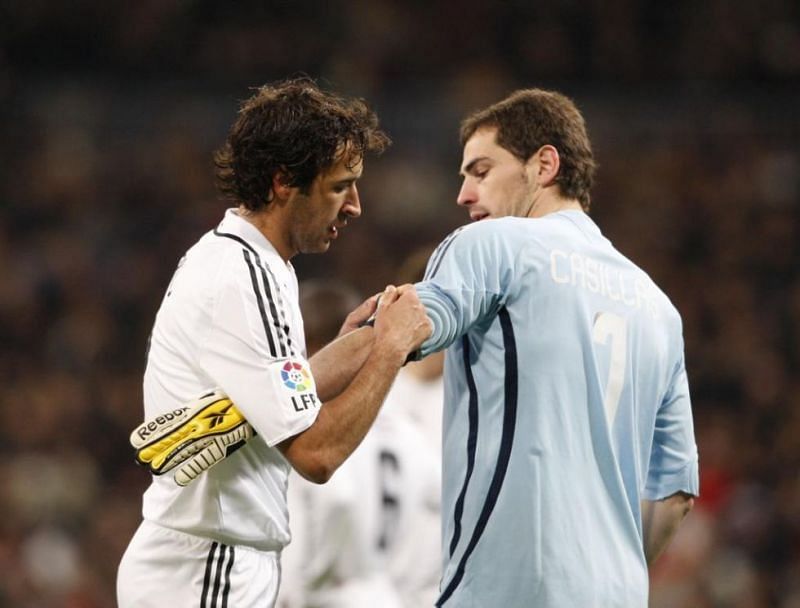 Raul (left) and Iker Casillas