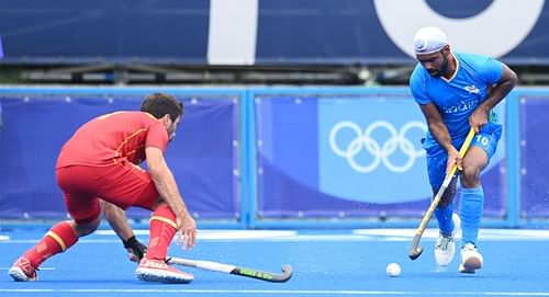 Simranjeet scored for India against Spain (Image Courtesy: Hockey India)