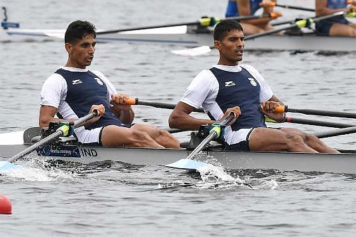 Arun Lal Jat/Arvind Singh ( Indian rowers) Pic credit:AFP