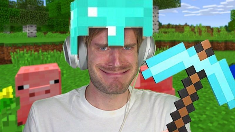Funny PewDiePie Minecraft moments (Image via PewDiePie)