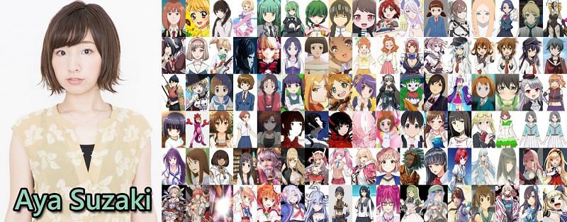 Some of SUZAKI Aya&#039;s roles (Image via Seiyuu)