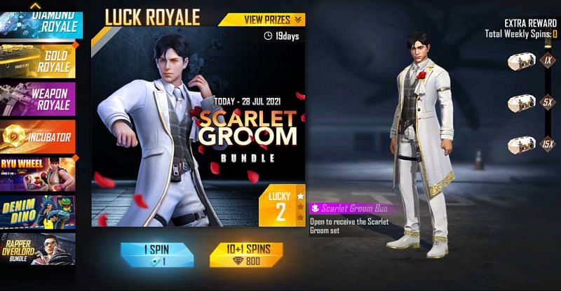 The voucher can be used from the Luck Royale