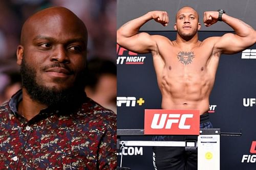 Derrick Lewis (left) faced Ciryl Gane (right) at UFC 265