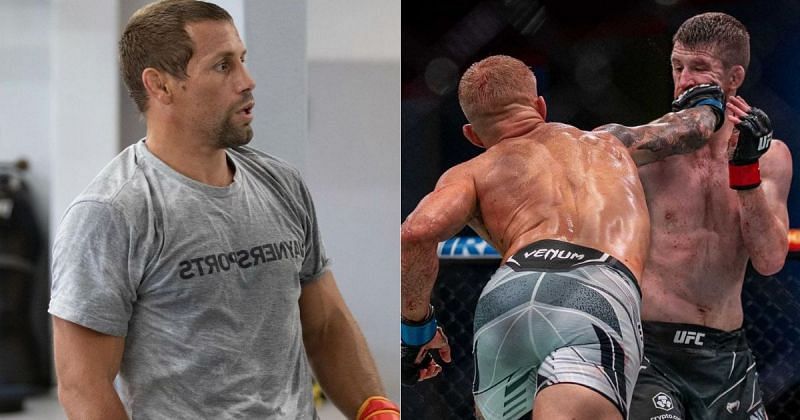 Urijah Faber (left) and UFC Fight Night: Cory Sandhagen vs TJ Dillashaw (right) [Image credits: @urijahfaber and @ufc on Instagram]