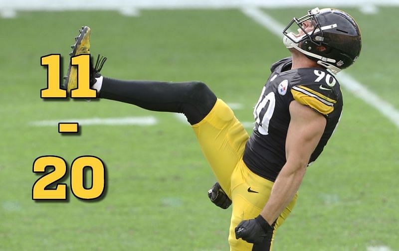 Pittsburgh Steelers edge rusher T.J. Watt comes in at number 11