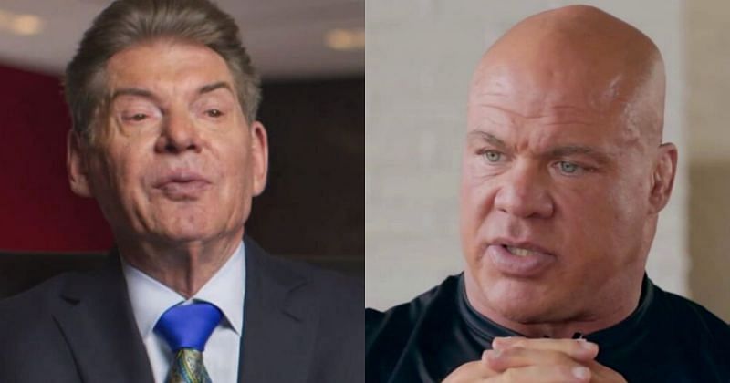 Vince McMahon and Kurt Angle.