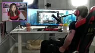 Pokimane is shocked by the size of Felix's display setup (Image via Pokimane Too on YouTube)