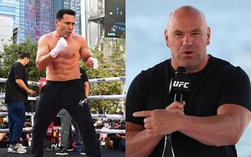 Oscar De La Hoya (left); Dana White (right)