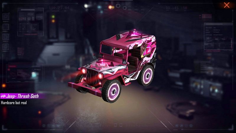 The Jeep Thrash Goth (Image via Free Fire)