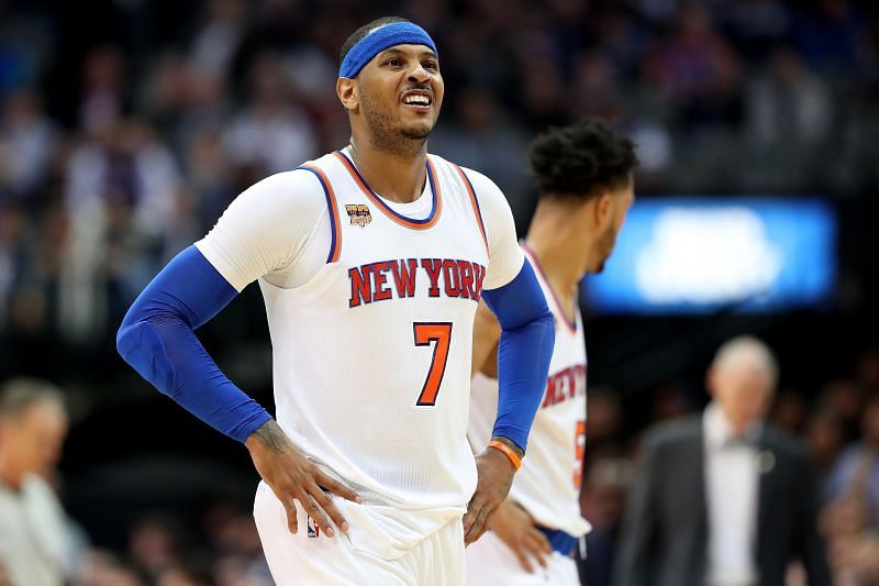 Carmelo Anthony played for the New York Knicks from 2010 to 2017.