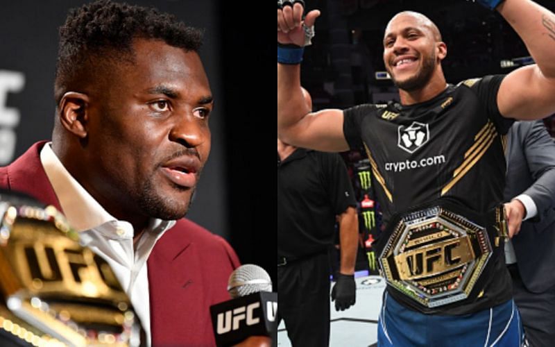 Francis Ngannou (left) and Ciryl Gane (right)