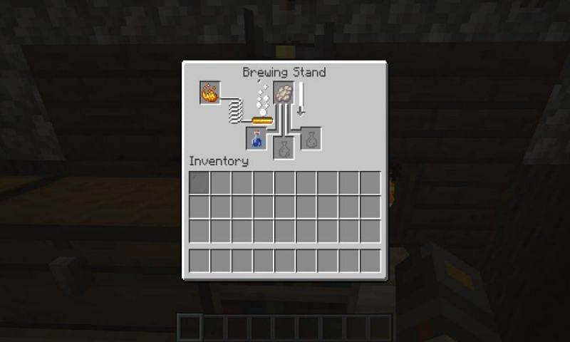 Creating a potion of slow falling (Image via Minecraft)