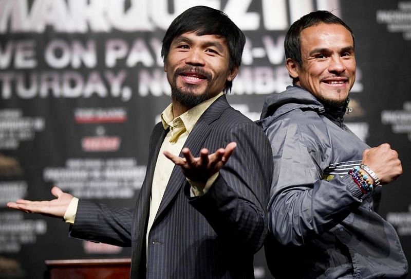 Manny Pacquiao (left) and Juan Manuel Marquez (right) [Image credits: @jmmarquezof on Instagram]