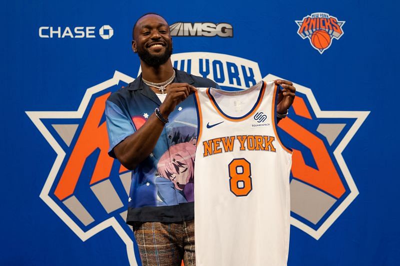 New York Knicks introduce new signing Kemba Walker.