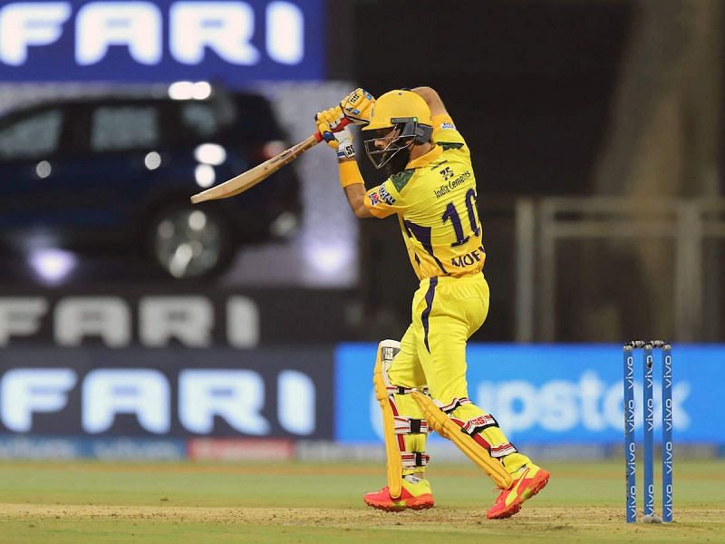 CSK all-rounder Moeen Ali during IPL 2021