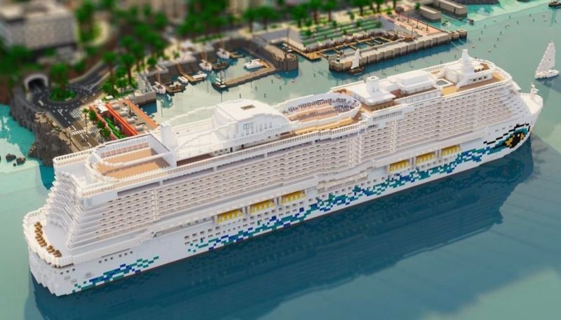 &quot;Aida Nova&quot; Cruise Ship (Image via u/pixelbiesterofficial on Reddit)