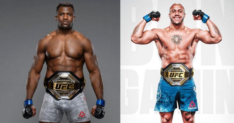 Francis Ngannou (left) and Ciryl Gane (right) [Images Courtesy: @francisngannou via Instagram and @ESPN on Twitter]