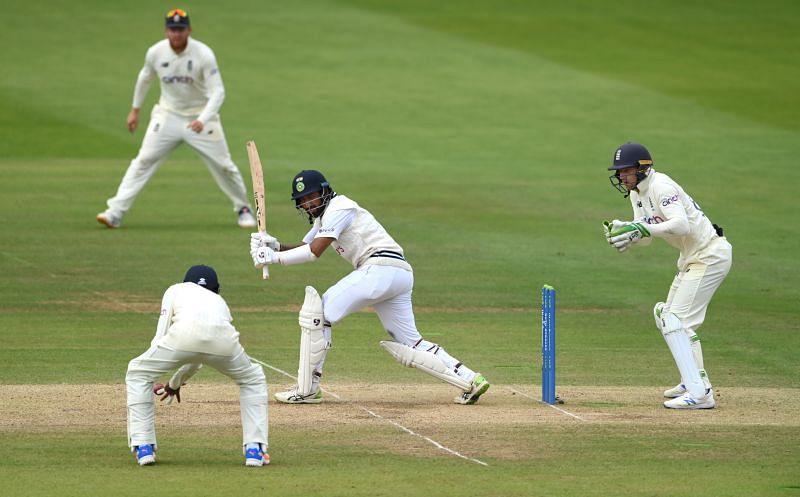 Cheteshwar Pujara batting at Lord&rsquo;s. Pic: Getty Images