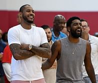 Kyrie Irving, Carmelo Anthony give mini-preview of Nets-Lakers matchup