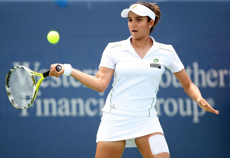 Sania Mirza playing at Cincinnati in an earlier edition