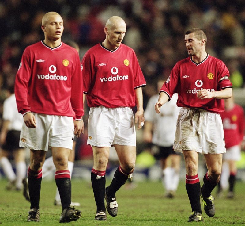 Wes Brown, Jaap Stam, Roy Keane