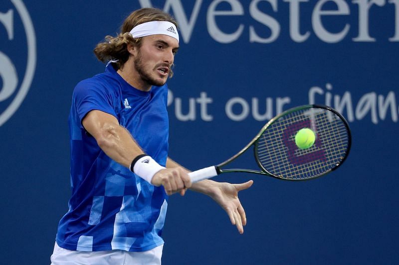 Stefanos Tsitsipas at the 2021 Western &amp; Southern Open