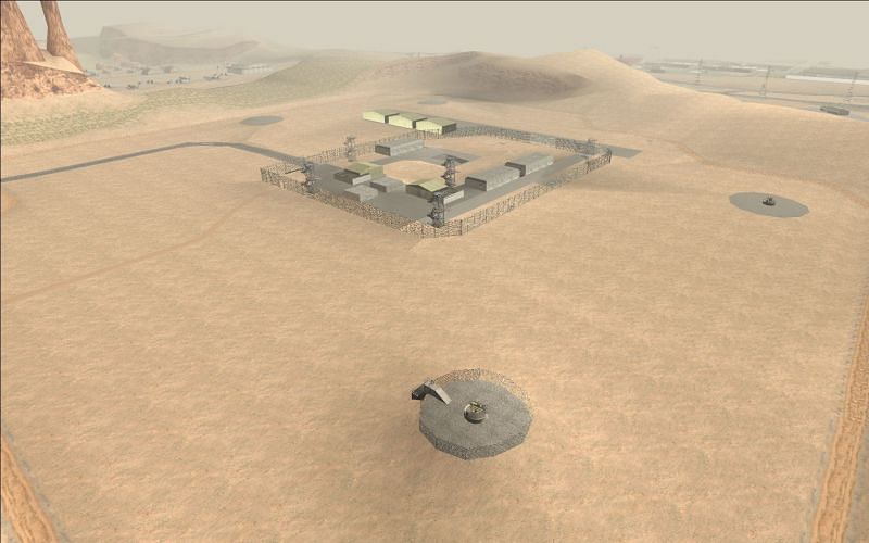 Area 69, as seen from a distance (Image via GTA Wiki)
