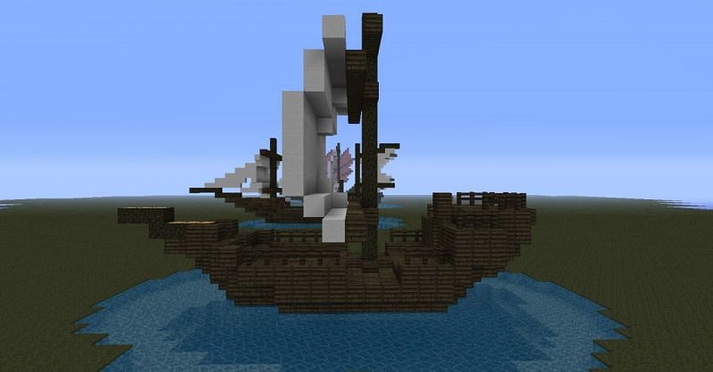 Another simple pirate ship (Image via Mojang)