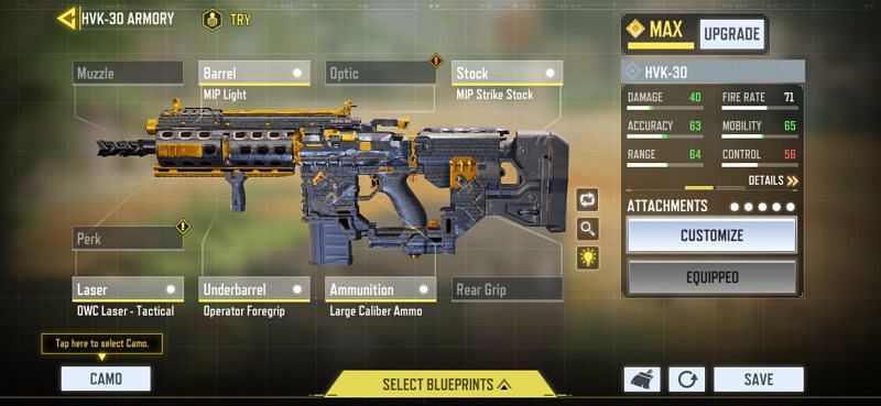 Bugged Large Caliber Ammo attachment in HVK-30 (Call of Duty Mobile)