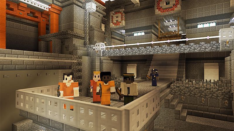 MC Prison is one of the best PVE prison experiences to be had in Minecraft (Image via Mojang)