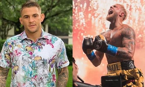 Dustin Poirier (left) and Jake Paul (right)