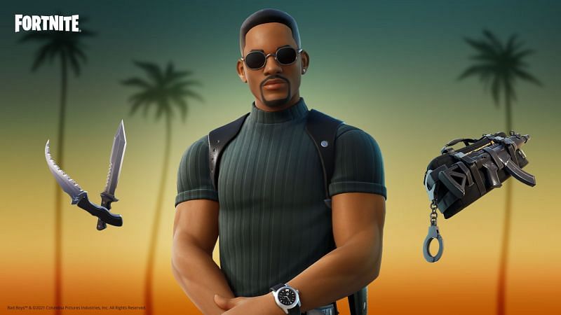 Will Smith as Mike Lowrey Fortnite skin (Image via @Fortnite/Twitter)