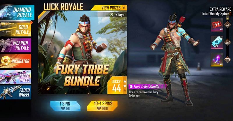 Users must use the vouchers before the end of the next month from the Luck Royale section (Image via Free Fire)