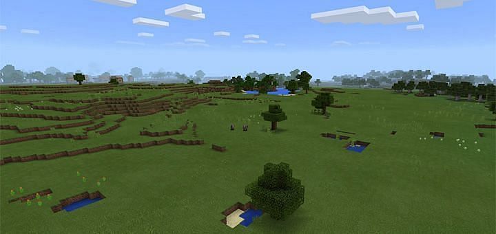 Flat areas for building can be hard to come by, but terraforming is easy with the clone command. (Image via Minecraft)