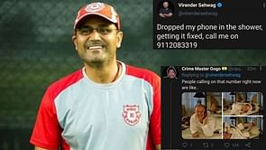 "Call me on 9112083319" - Virender Sehwag's latest tweet leaves Twitterati confused