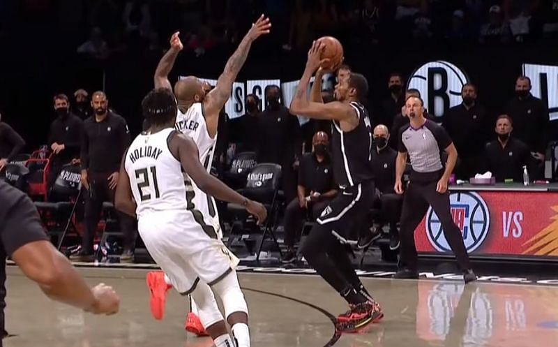Kevin Durant&#039;s feet on the three-point line cost the Brooklyn Nets the win [Source: UPROXX]