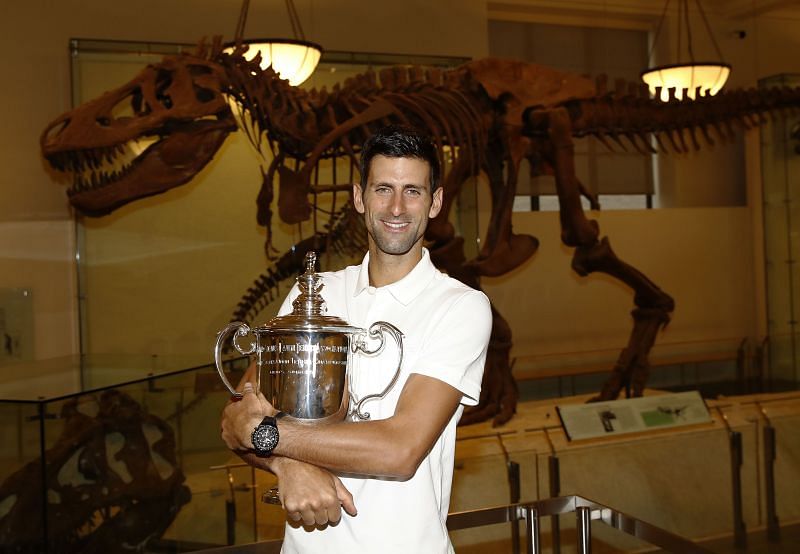 Novak Djokovic with his 2018 US Open title