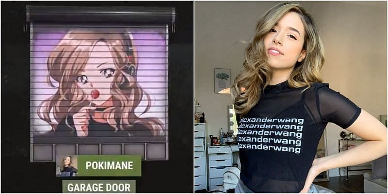 Pokimane has released two garage-door skins in collaboration with Rust in the last few months. (Image via Pokimane)