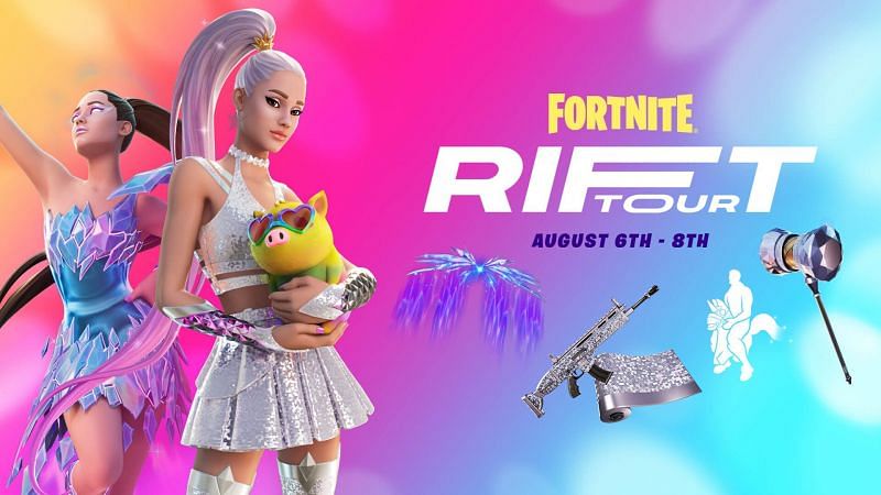 Fortnite Ariana Grande Rift Tour rewards (Image via Epic Games)