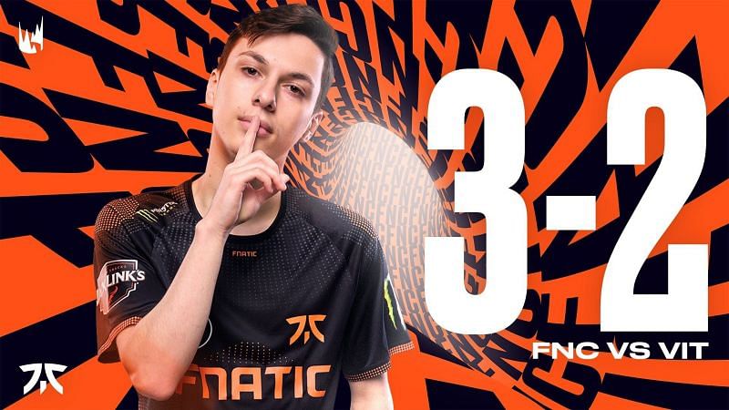 Fnatic barely managed to win against a weak Vitality side in the lower bracket (Image via League of Legends)