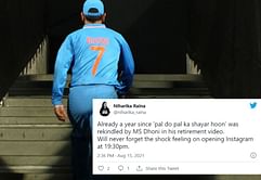 "Still difficult to accept" - Twitterati reminisces Dhoni's legacy on the first anniversary of his international retirement