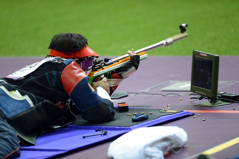 Joydeep Karmakar of India competes during the London 2012 Olympic Games