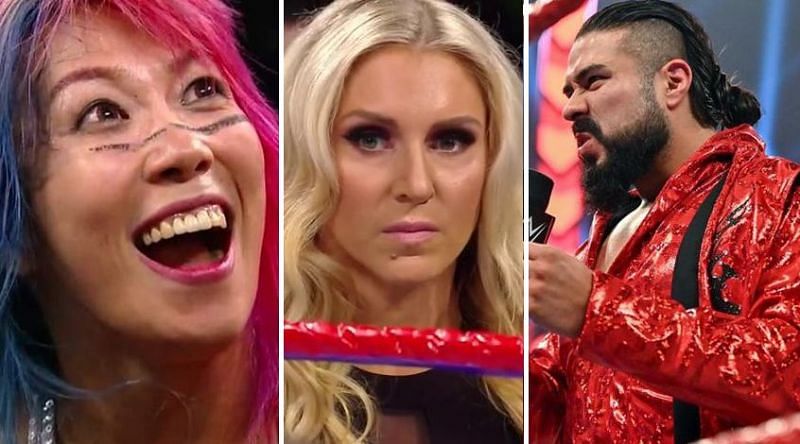 Asuka, Charlotte Flair, and Andrade