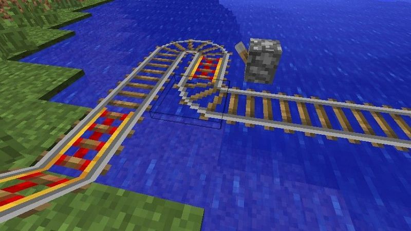 Powered rail (Image via Minecraft)