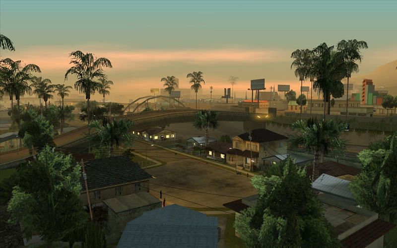 Grove Street, as it appears in GTA San Andreas (Image via Rockstar Games)