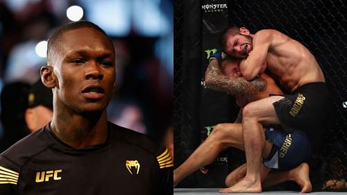 Israel Adesanya (left) and UFC 242: Khabib Nurmagomedov vs. Dustin Poirier (right)