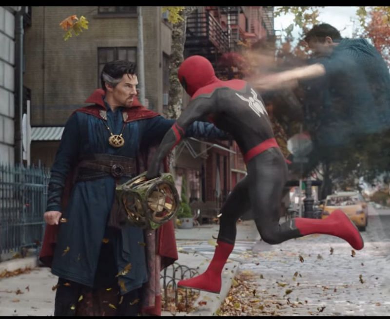 Strange vs Peter (Image via Sony Pictures/ Marvel Studios)