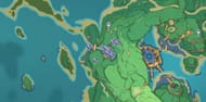Location of Crystal Marrow in Tatarasuna, Kannazuka in Genshin Impact (Image via Teyvat Interactive Map)
