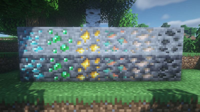 Minecraft ores and their deepslate variants (Image via Minecraft)