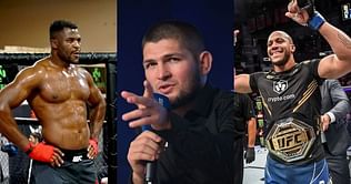 Khabib Nurmagomedov predicts how the heavyweight title unification bout between Francis Ngannou and Ciryl Gane will go